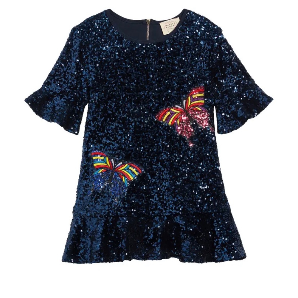 Hannah Banana Sequin Butterfly Party dress